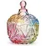 Multi-purpose Candy Jar, Retro Food Jewelry Storage Box With Lid Colorful Glass Spice Pots-small