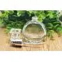 1PC 25ml/0.84oz Upscale Empty Refillable Round Clear Glass Fine Mist Sprayer Bottle Perfume Atomizer Cosmetic Dispenser Container Storage Jar Pot Holder For Fragrance Cologne Toner Emollient Water