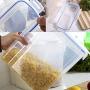 Container Large Capacity Kitchen Cereal Dry Food Dispenser PP Sugar Home Removable Cover Storage Saver Keeper Box Flour Non Slip Scale Display Food Grade(2.5LBlue)