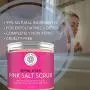 Pure Body Naturals Himbeersalzpeeling, 340 g | Natürlicher Gesichts-, Körper-, Hand- und Fußpeeling-Entfeuchter | Natürlicher rosa Himbeersalzpeeling mit Mandelöl, Jojobaöl, Vitamin E und Aloe Vera