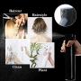 Hair Spray Bottle Empty Plastic Trigger Spray Bottle Refillable Fine Mist Sprayer Bottle 2 Pack 10oz /300ml for Hair Styling, Cleaning, Garden Continuous Water Mister (Black+White)