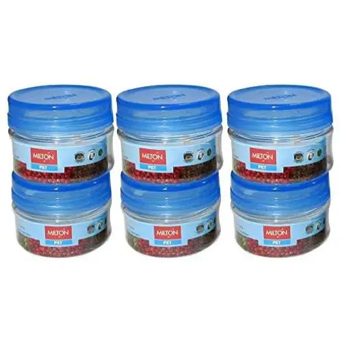 Milton Crisp And Clear, Round Storage Pet Jars Set Of 6 (50 ML) Milton Crisp And Clear, Round Storage Pet Jars Set Of 6 (50 ML)