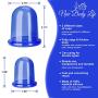 Cupping Therapy Set for Cellulite Massage - Silicone Suction Cup - Cellulite Remover for Body Vacuum Massage - Chinese Acupuncture Anti-Aging Wrinkle Reducer (2 Cups, Blue)