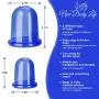 Silikonsaugglas-Set zur Cupping-Therapie – Cellulite Massage, Cellulite Entferner, Körper-Vakuum-Massage, Chinesische Akupunktur, Anti-Aging, Faltenreduktion (2 Cups, Blau)