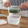 WANGLX ST Storage Jar Refrigerator Storage Box Kitchen Utensils Refrigerated Box Food Storage Tank with Drain Hole for Easy Ventilation Crisper
