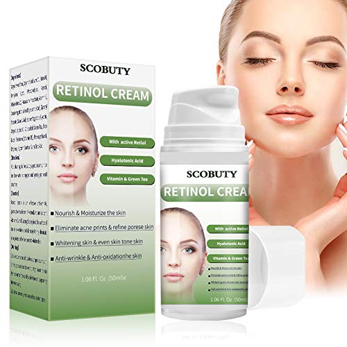Retinol Cream,Retinol Moisturizer Cream,Retinol Day Night Cream,Anti Aging Cream with Active Retinol Hyaluronic Acid for Face Eye Area Wrinkles Fine Lines Firming Skin