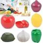 BizAmzz – Gläser & Boxen – Lebensmittel Frischhaltebehälter für Obst Gemüse, Zwiebel, Limette, Tomate und Knoblauch – Kreative Frischhalteboxen & Gläser & Flaschen – Gläser Boxen Knoblauchbehälter Plastik Lunchbox