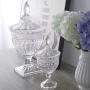 HOUSIYU Candy Jar Transparent Glass with Lid Storage Tank, Suitable for Kitchen and Bathroom Small Items Storage, Wedding Center Decoration Candy Self-Service Tank, 2-Piece Set