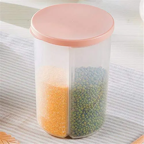 Kitchen Food Storage Jar Airtight Food Storage Kitchen glass jar moisture-proof home multi-purpose jam bottle cruet Canister partition plastic storage tank (Color : Powder)