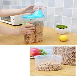 Tongboshi Storage Boxes, Storage Tanks, Multi-Grain Jars, Plastic Kitchen Supplies, Transparent, Storage Boxes, Seasonings, Food Sealed Cans, 2.5 Liters: 4 Pieces in One Package Materials