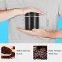 Steel Coffee Storage Canister,Airtight Coffee Container 16oz Capacity Coffee Beans Gound Coffee Storage Canister with CO2 Valve Fresher for Longer to Storage Coffee, Gounds,Nuts,Sugar (Black Color) Steel Coffee Storage Canister,Airtight Coffee Container 16oz Capacity Coffee Beans Gound Coffee Storage Canister with CO2 Valve Fresher for Longer to Storage Coffee, Gounds,Nuts,Sugar (Black Color)