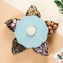 JUSTDOLIFE Snack Serving Tray Creative 5-Section Rotary Flower Nut Serving Tray Candy Plate
