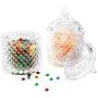 ComSaf Glass Candy Dish with Lid Decorative Candy Bowl, Crystal Covered Storage Jar, Set of 2(Diameter:3.7 Inch) ComSaf Glass Candy Dish with Lid Decorative Candy Bowl, Crystal Covered Storage Jar, Set of 2(Diameter:3.7 Inch)