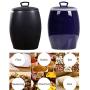 Food Jars & Crocks Rice Storage Bucket Household Ceramic Rice Cylinder Kitchen Moisture-proof And Insect-proof Rice Storage Box Gift (Color : Blue, Size : 25x33cm)