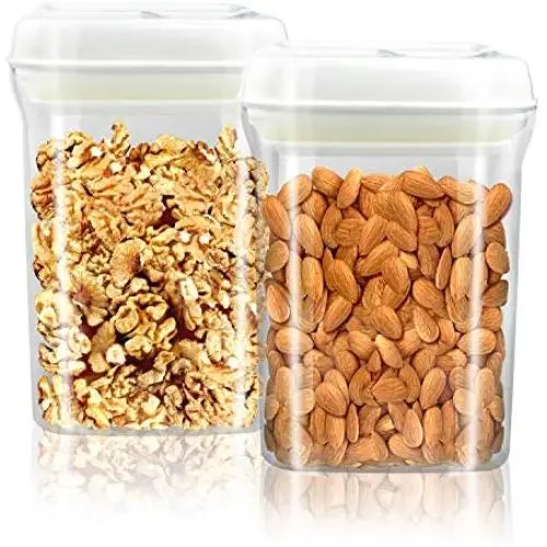 Food Storage Containers - Heavy Duty BPA Free Plastic, 2 piece Set-Squre Airtight Storage Clear Plastic with Easy Lock Lids Food Storage Containers - Heavy Duty BPA Free Plastic, 2 piece Set-Squre Airtight Storage Clear Plastic with Easy Lock Lids