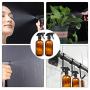 16oz Empty Amber Glass Spray Bottles with Mist and Stream Settings Trigger Sprayer-Refillable Container for Essential Oils, Cleaning Products, Aromatherapy, Plants, Kitchen, Hair(2 Pack) (Amber)