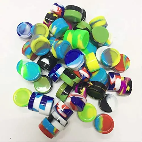 YOFUCA Silicone Container Dab Wax 5ml Food Grade Non Stick Little Jar Oil Storage Rubber Containers Multi Color (50, 5ML) YOFUCA Silicone Container Dab Wax 5ml Food Grade Non Stick Little Jar Oil Storage Rubber Containers Multi Color (50, 5ML)