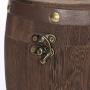 Sdoveb Wooden Barrel Canister Storage Caddy for Tea Leaf Flour Coffee Bean (Khaki)