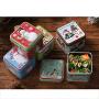 Amosfun Christmas Cookie Box Jar Tinplate Candy Box Storage Containers Christmas Biscuits Tin Can for Christmas New Year Party Favors