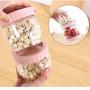 3pcs Whole grain storage box, household pasta storage tank, plastic food sealed storage jar (Color : Pink)