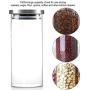 Fdit Airtight Glass Storage Container Stacking Borosilicate Jars with Pop & Lock Lids for Beans Grounds(1000ML)