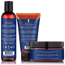 Shea Moisture Men’s Shave Care Bundle, Tea Tree Oil & Shea Butter After Shave Elixir | African Black Soap & Shea Butter Facial Wash & Scrub Cleansing | African Black Soap & Butter Shave Cream