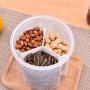 Food Storage Container -Durable Seal Pot- NszzJixo9 Cereal Storage Containers - For Dry Foods & Liquids - Kitchen Space Saving - BPA Free - Clear Containers with 3or4 Spaces (S)