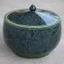 Bouteilles et Crock de Rangement Alimentaire en Céramique Cylindre de Riz Chinois Retro Cuisine, Résistant à l'Humidité et aux Insectes, Fabrication Artisanale 10kg 20kg (Couleur : Vert, Taille : 34x32cm)