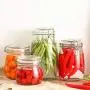 Bouteille en verre transparente étanche pour condiments, céréales, thé, aliments, miel, rangement – 500 ml Bouteille en verre transparente étanche pour condiments, céréales, thé, aliments, miel, rangement – 500 ml