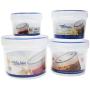 Set of 4 Lock & Store Spin Food Storage Containers! 4 Assorted Sizes - Spin Close Top - Microwave - Dishwasher - Freezer Safe - BPA FREE - Easy, Clean and Hygienic Food Storage for Modular Homes! (4)