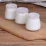 BESTONZON 20pcs 100ml Yogurt Pudding Milk Glass Bottles Jars Glass Storage Jars Perfect for Yogurt Maker