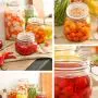 TOPBATHY 1 Pc Clear Square Glass Seal Pot Storage Container with Stainless Steel Buckle for Sealing Storaging TOPBATHY 1 Pc Clear Square Glass Seal Pot Storage Container with Stainless Steel Buckle for Sealing Storaging