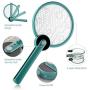 Bug Zapper, 2 in 1 Foldable Electric Fly Swatter & Bug Zapper Racket, Fly Killer & Mosquito Killer for Travel, Camping, Indoor and Outdoor Pest Control, USB Rechargeable, 3 Layers Safety Mesh