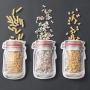 hicollie Mason Jar Pattern Food Saver Storage Bags Set kitchen organizer Childrens snacks Snacks fresh bags Food storage Bags