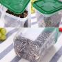 17Pcs/Set Keep Fresh Food Storage Box Refrigerator Food Container Sealed Crisper Grain Dried Storage Jar Kitchen Rose red