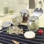 BESTONZON Gewürzebehälter Zucker Schüssel mit Deckel und Löffel Glas Salzpfanne Pfeffer Vorratsglas - 2 Stück