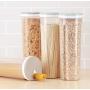 Emoyi Food Storage Spaghetti Noodle / Pasta Container Leakproof With Locking Lids Dispenser Set of 2