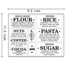 Pantry Labels Stickers - Kitchen Food Storage Room Label Set and Food Tissue Label for Cans, Bottles, Containers- Used to Organize Your Kitchen Cabinet - Waterproof and Tear Resistant（36 Sets）