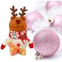 Amosfun Christmas Candy Jar Christms Favor Box with Reindeer Doll Star Shape Christmas Traet Jar for Kids Children Size S