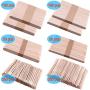 BQTQ 1000 Pieces Wooden Wax Sticks Wax Spatulas Wax Applicator Sticks Waxing Craft Sticks for Hair Eyebrow Removal, 6 Style Assorted