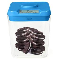 Kitchen Safe: Time Locking Container (Blue Lid + Clear Base) - 5.5" Height - AS SEEN ON SHARK TANK