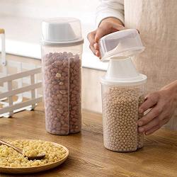 Kitchen Food container Seal pot tea coffee candy Storage Tank Plastic Cereals Snacks Box cookie canister jars for spices jarra,large white