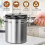 Coffee Canister Stainless Steel Coffee Canister Airtight With Scoop Large Coffee Canister Sets For The Kitchen (1 Lb) GYJ