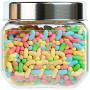 Home Intuition Square Glass Canister Set with Stainless Steel Lid, 4 Pieces