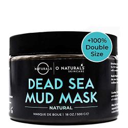 Dead Sea Mud Mask for Face & Body. Best Acne Treatment Organic Deep Pore Minimizer & Cleansing Pore Vacuum for Oily Skin. Blackhead Remover Healing Exfoliating Skin Care for Men & Women 18oz