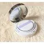Boîte de Rangement Luxueuse Portable 15ml/0.5oz pour Poudre, CC Cream, Éponge à Fond de Teinte, avec Miroir (Blanc)