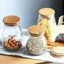 Glasbehälter Yl Ly mit Dichtung für Honig, Marmelade, etc. Trapezförmige Glasflaschen mit Deckel, 700 ml. Kleine Staubsäcke, Glasbehälter, Trapez 700ml.
