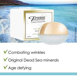 Premier Dead Sea Classic Eye Cream Hypoallergenic, Age defying, Helps minimize wrinkles, Dark circles, Sagging skin, Reduce bags, vitamin A & E, hyaluronic acid 1.2 fl oz