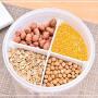 Storage Jar Transparent With Buckle, 4 Grids Rice Non Slip Moistureproof Sealed Can Rotary Anti Leakage Multifunctional Plastic Kitchen Food Container