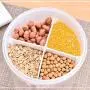 Kitchen Storage Jar Seasoning Box Storage Bottles Set Salt Jar 4 Grid Food Storage Container Plastic Container Keep the Food Dry(S,White)